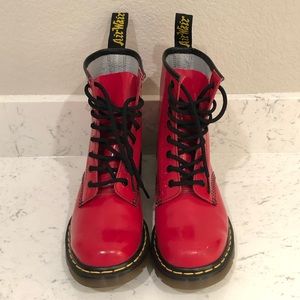 Dr. Martens Airwair Red Combat Boots